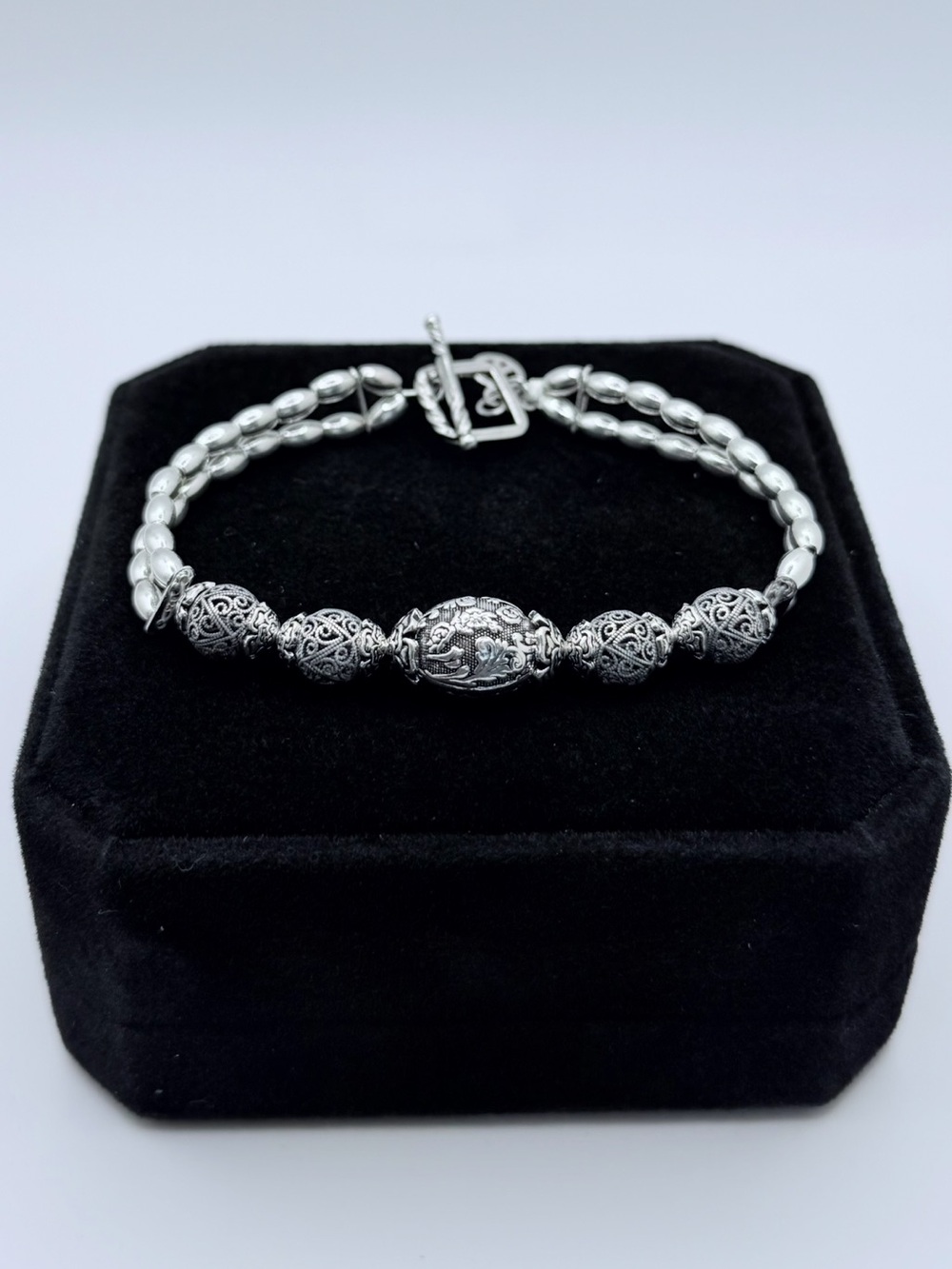 🥀Better Bohemian Sterling Silver Double Strand Filigree bracelet #002-“AGLAIA”🥀